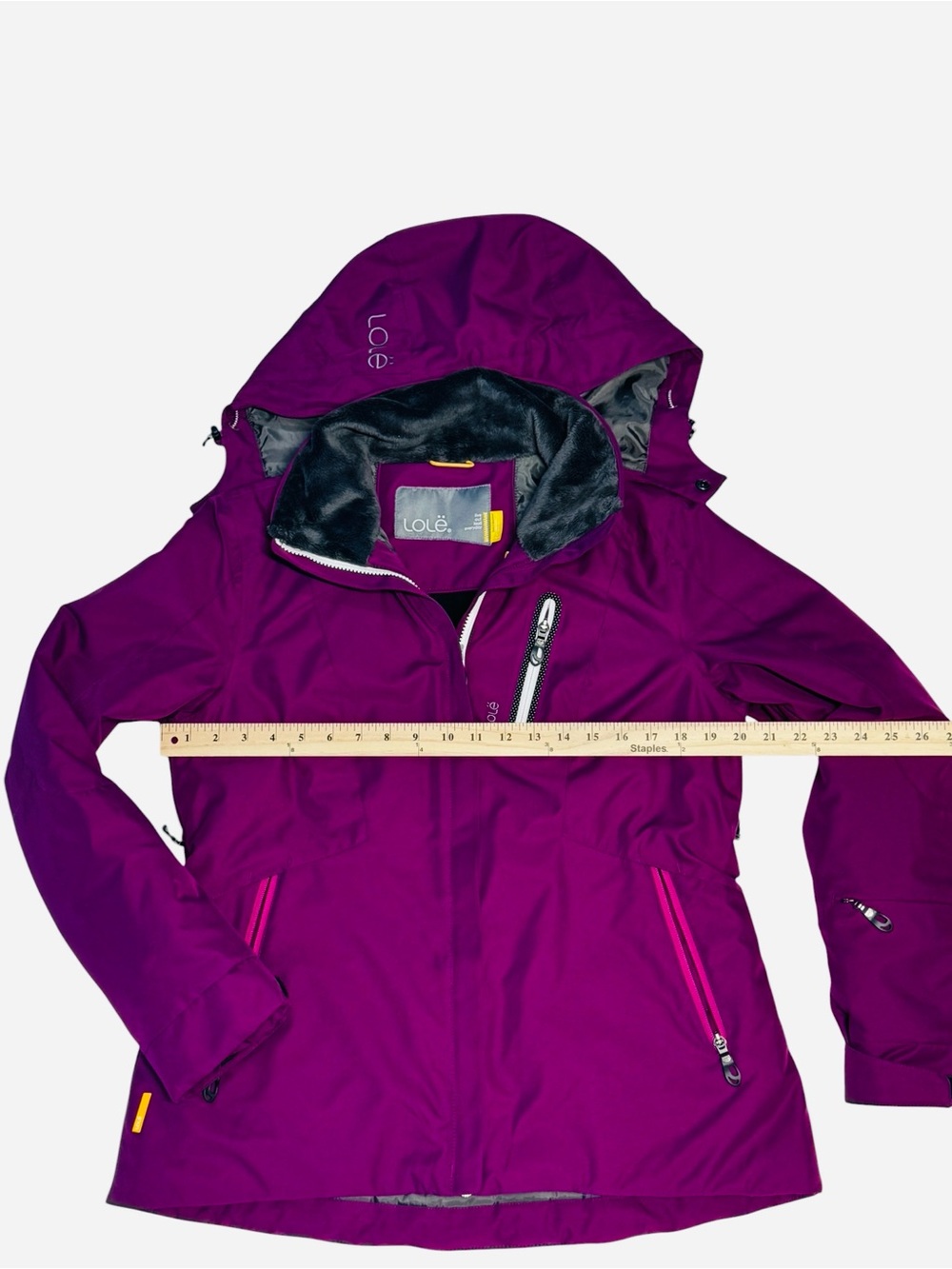 Lole Women's Winter Ski Snow Jacket, Purple, Size L (10-12) - Picture 6 of 8
